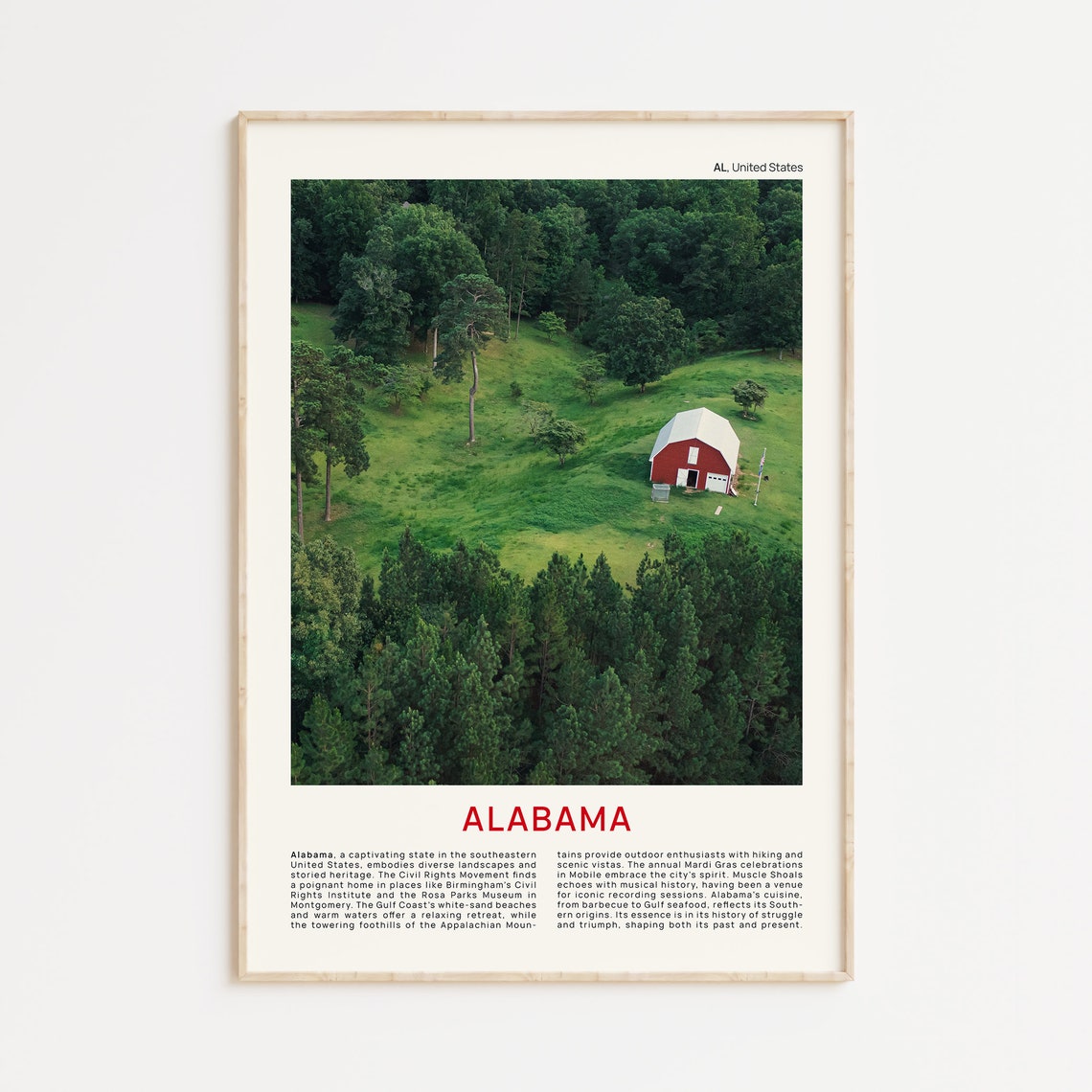 Alabama Print Film Photo Alabama Wall Art Alabama Poster Alabama Photo Alabama Poster Print Alabama Wall Decor Usa Poster Alabama Art