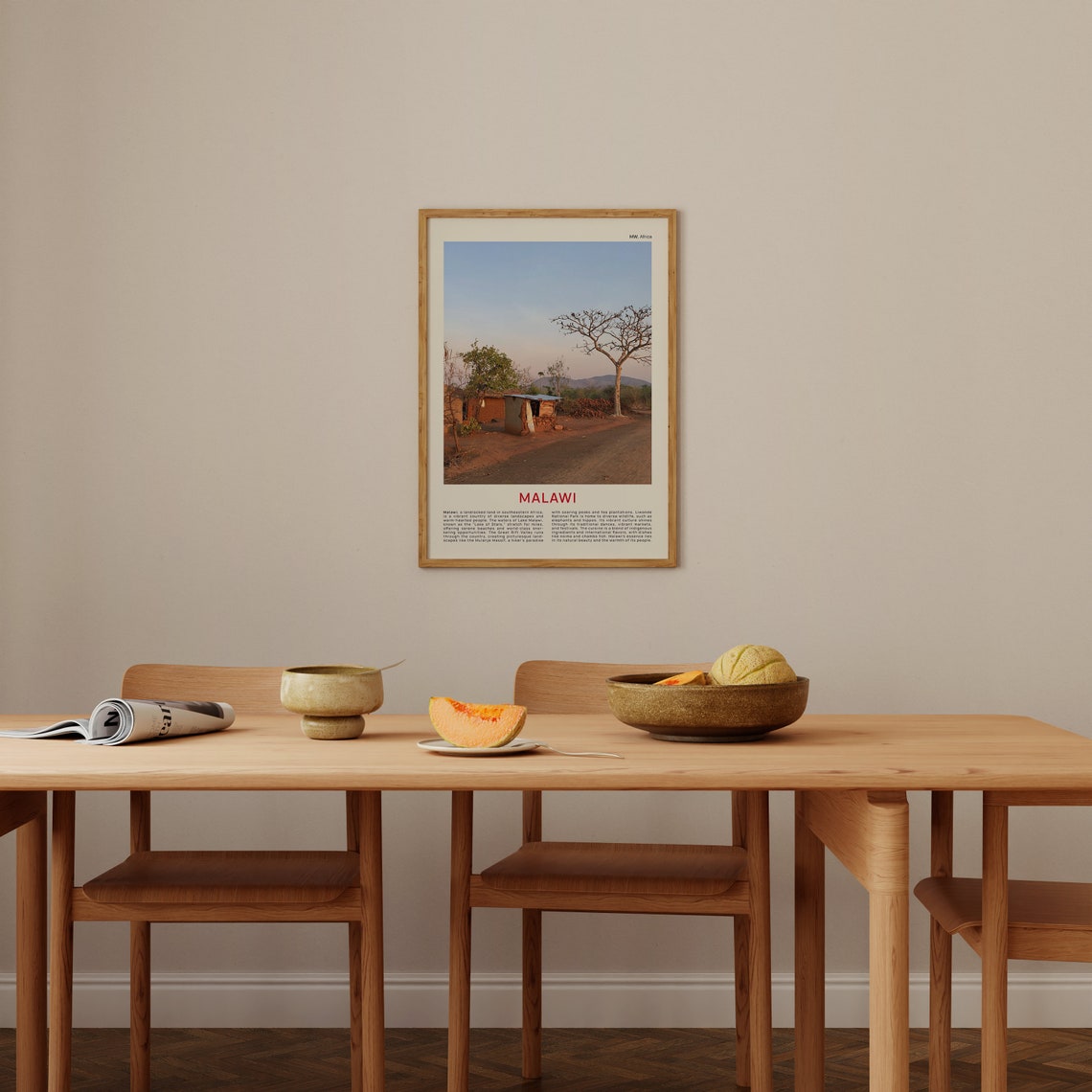 Malawi Rural African Village at Sunset Film Photo Travel Poster - Image 4