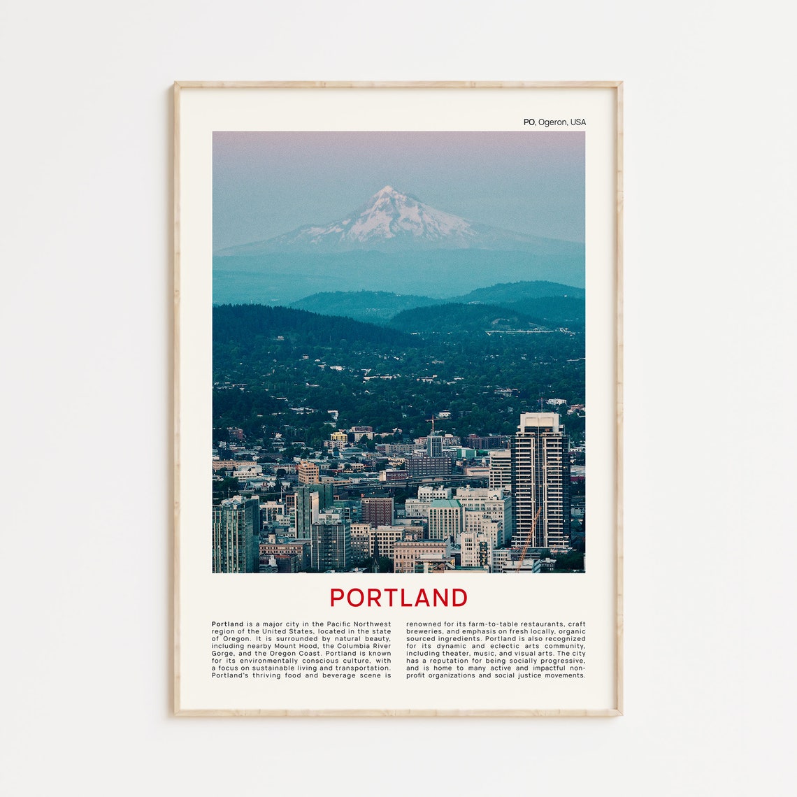Portland Print Film Photo Portland Wall Art Portland Poster Portland Photo Portland Poster Print Ogeron Poster Print Usa Art Print