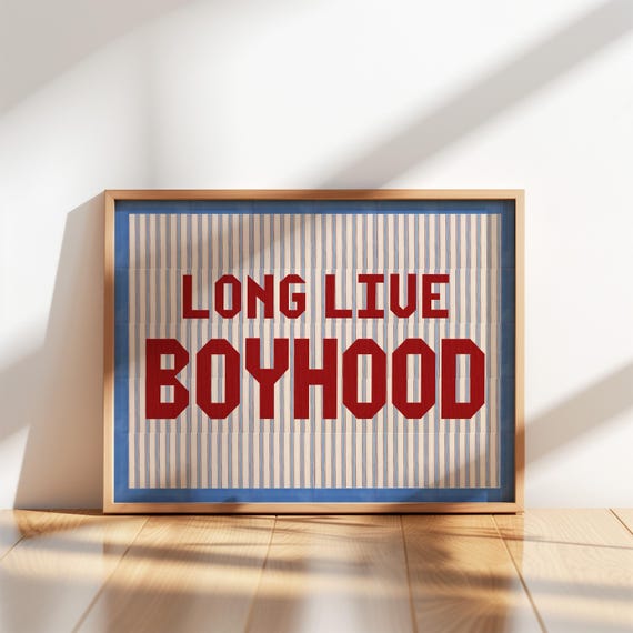Long Live Boyhood Boho Quilt Art Print