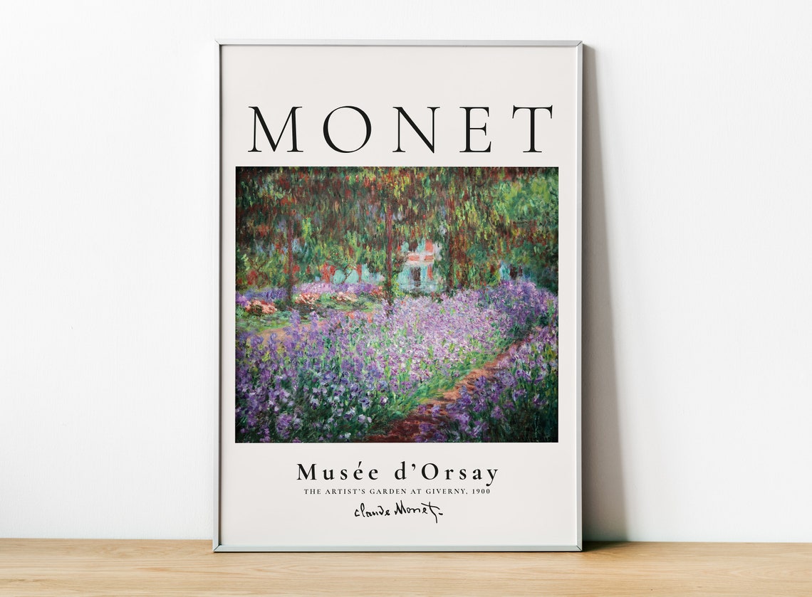 Claude Monet's Garden at Giverny, Art Print