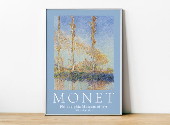 Claude Monet Exhibition Poster, Poplars 1891