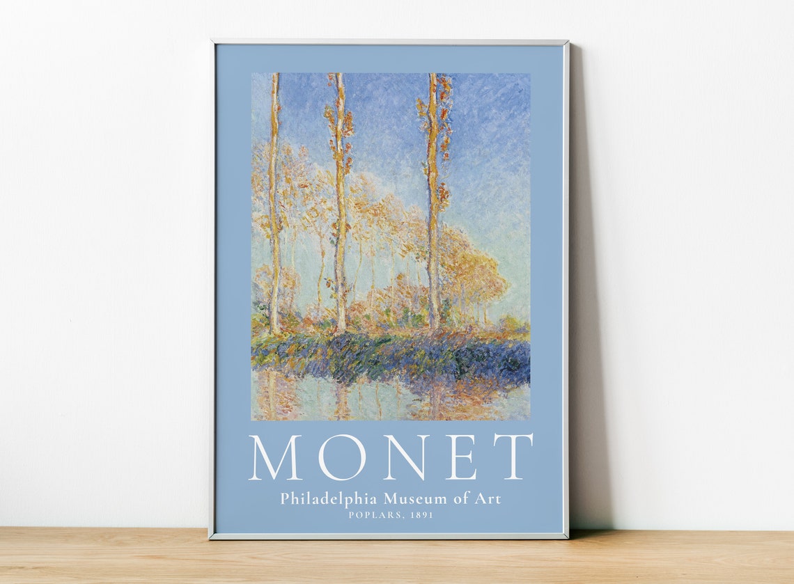 Claude Monet Exhibition Poster, Poplars 1891