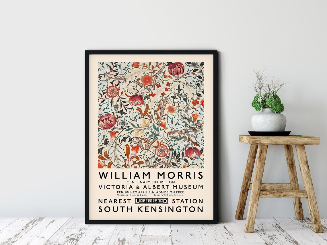 William Morris Fleurs Et Plantes Exhibition Poster