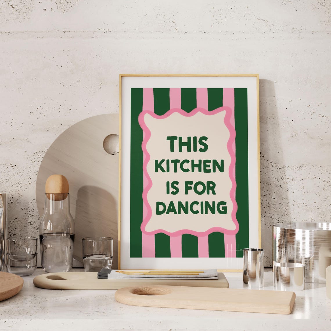 This Kitchen Is For Dancing Wall Art Cute Kitchen Decor Trendy Kitchen Print Modern Kitchen Decor Girly Wall Art Funny Quote Art - Image 4