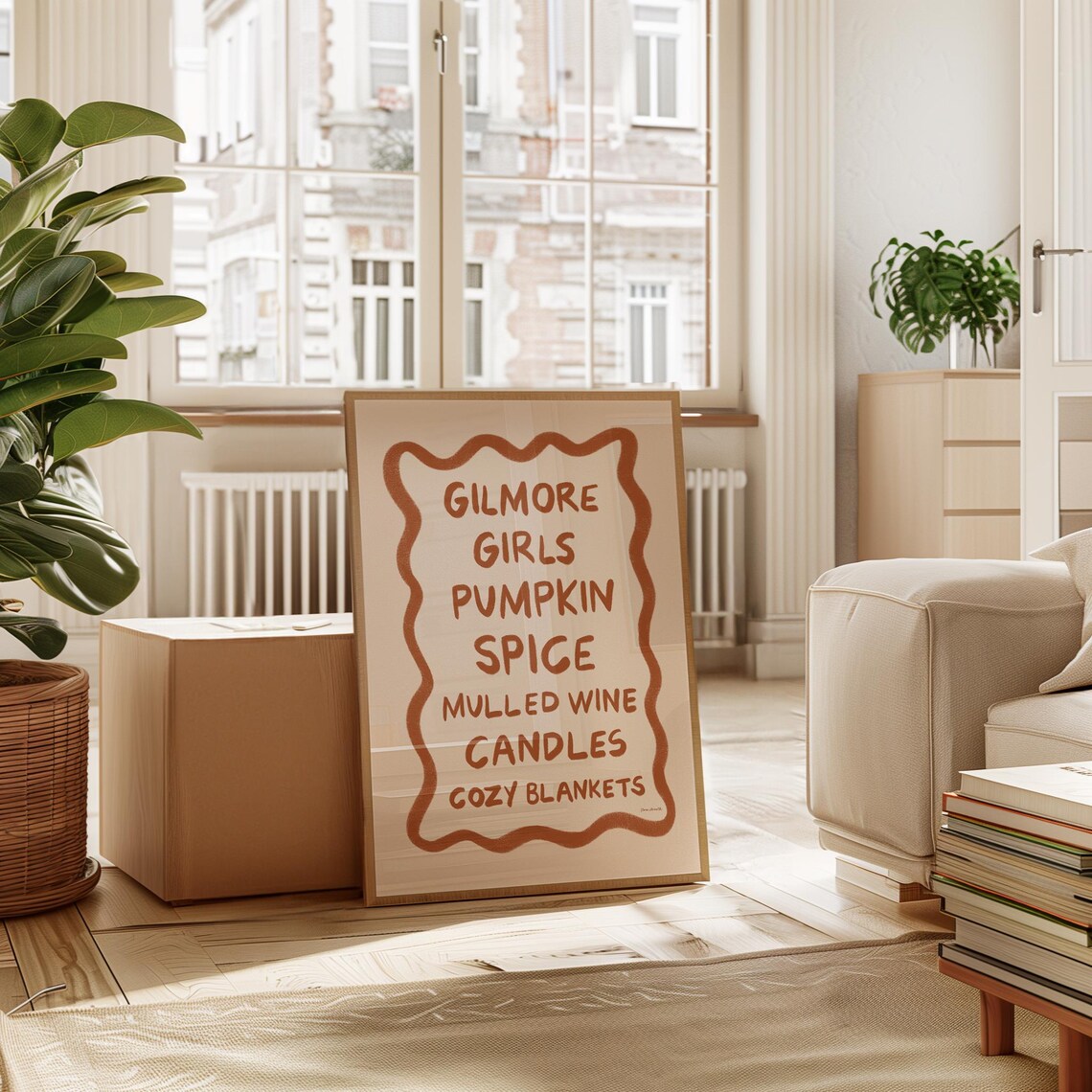 Gilmore Girls Fall Favorites Pumpkin Spice Cozy Autumn List Wall Art