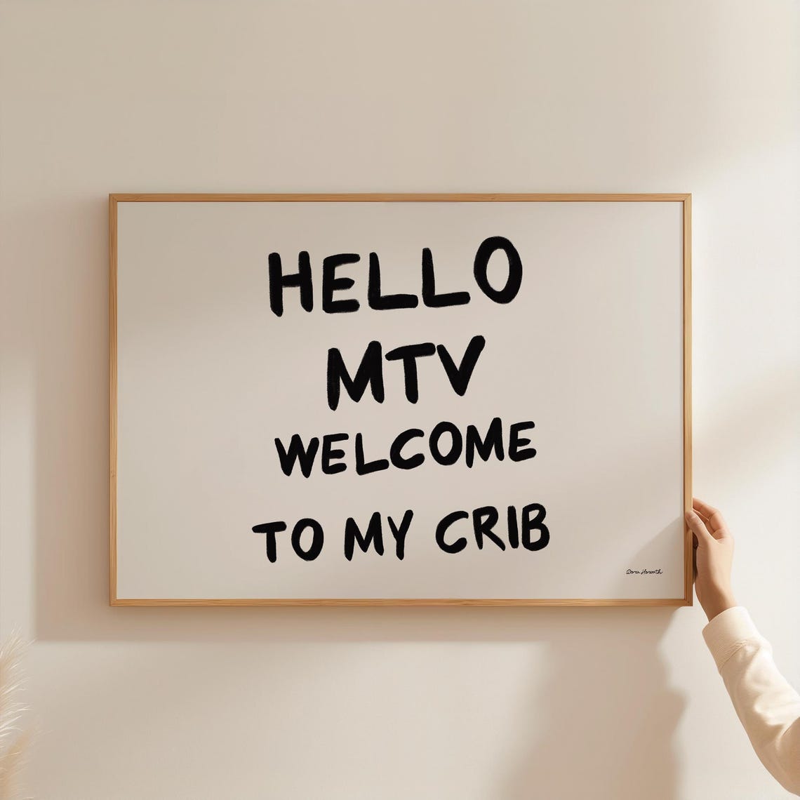 Hello MTV Welcome To My Crib Funny Retro Pop Culture Quote Poster - Image 2