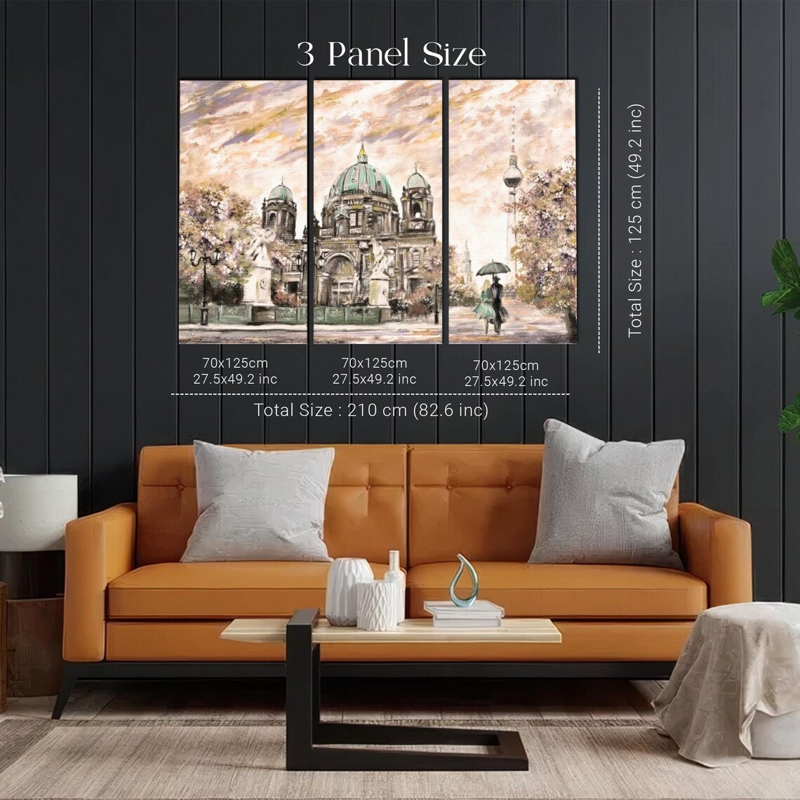 Berlin Cathedral In Autumn Watercolor Painting Cityscape Poster - Image 2