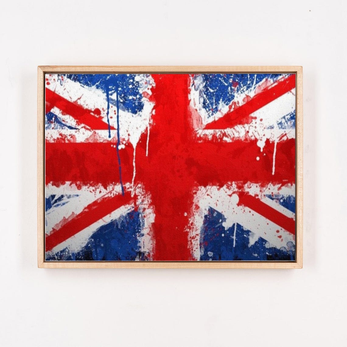 British Union Jack Flag Rendered In Grunge Paint Splatter Style Poster - Image 4