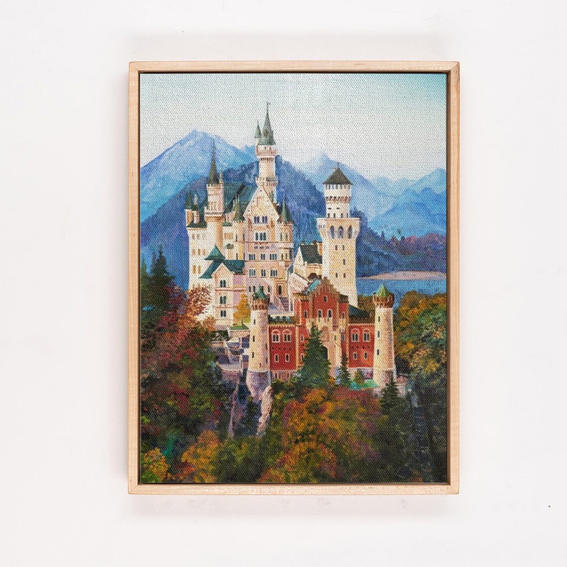 Neuschwanstein Castle Bavaria Germany Fairytale Painting Poster - Image 4