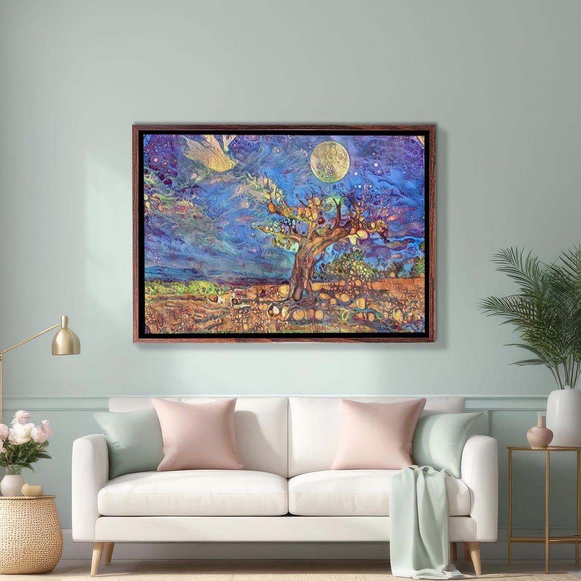Magical Modern Landscape With Old Tree Wall Art Nature Decor Nature Wall Decor Nature Wall Decor Nature Print