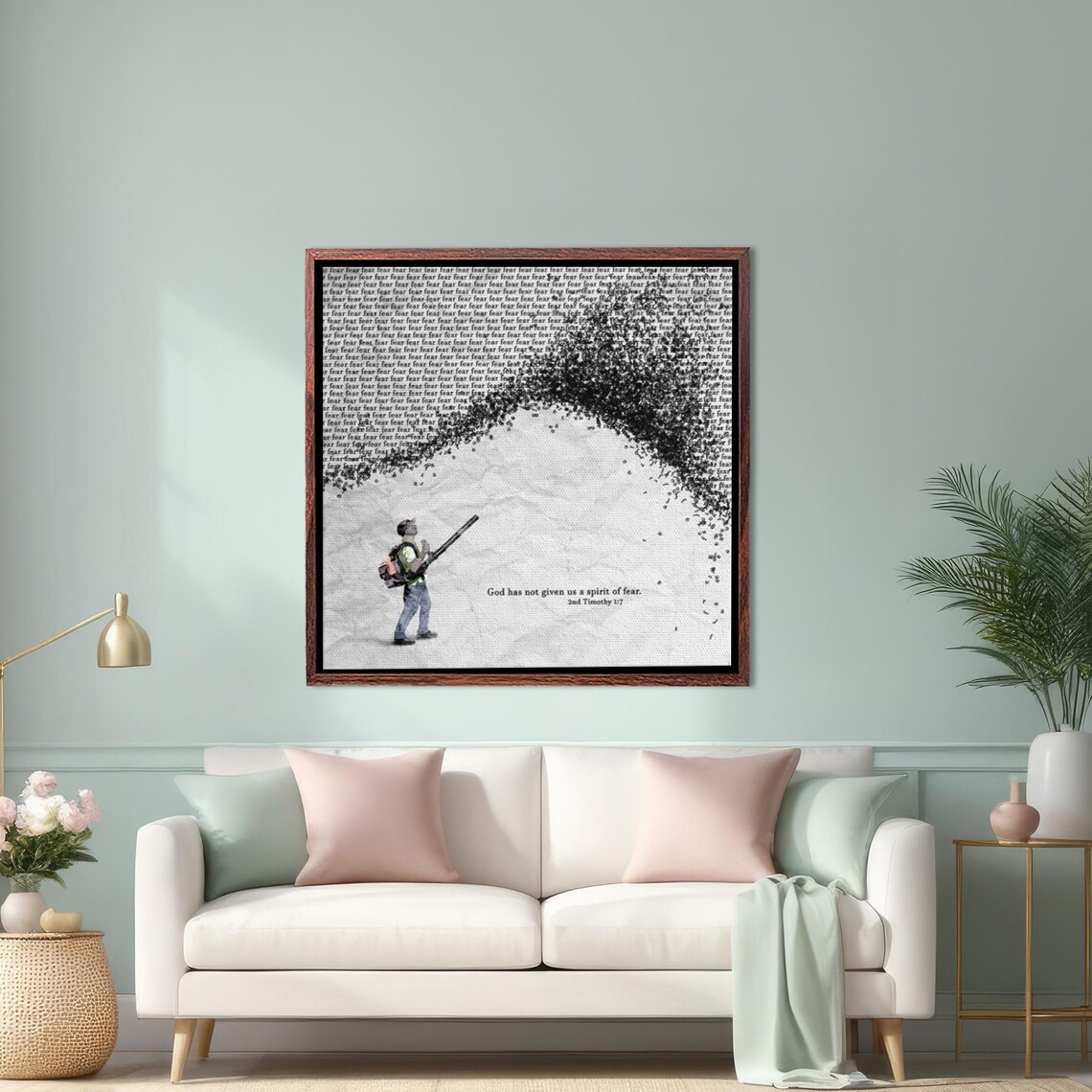 God Has Not Given Us A Spirit Of Fear Bible Verse Quote Wall Art