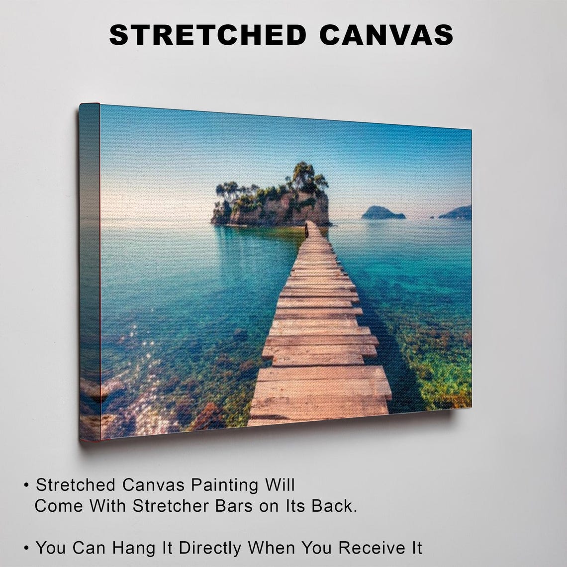 Wooden Pier To Tiny Island In Turquoise Zakynthos Sea Poster - Image 3