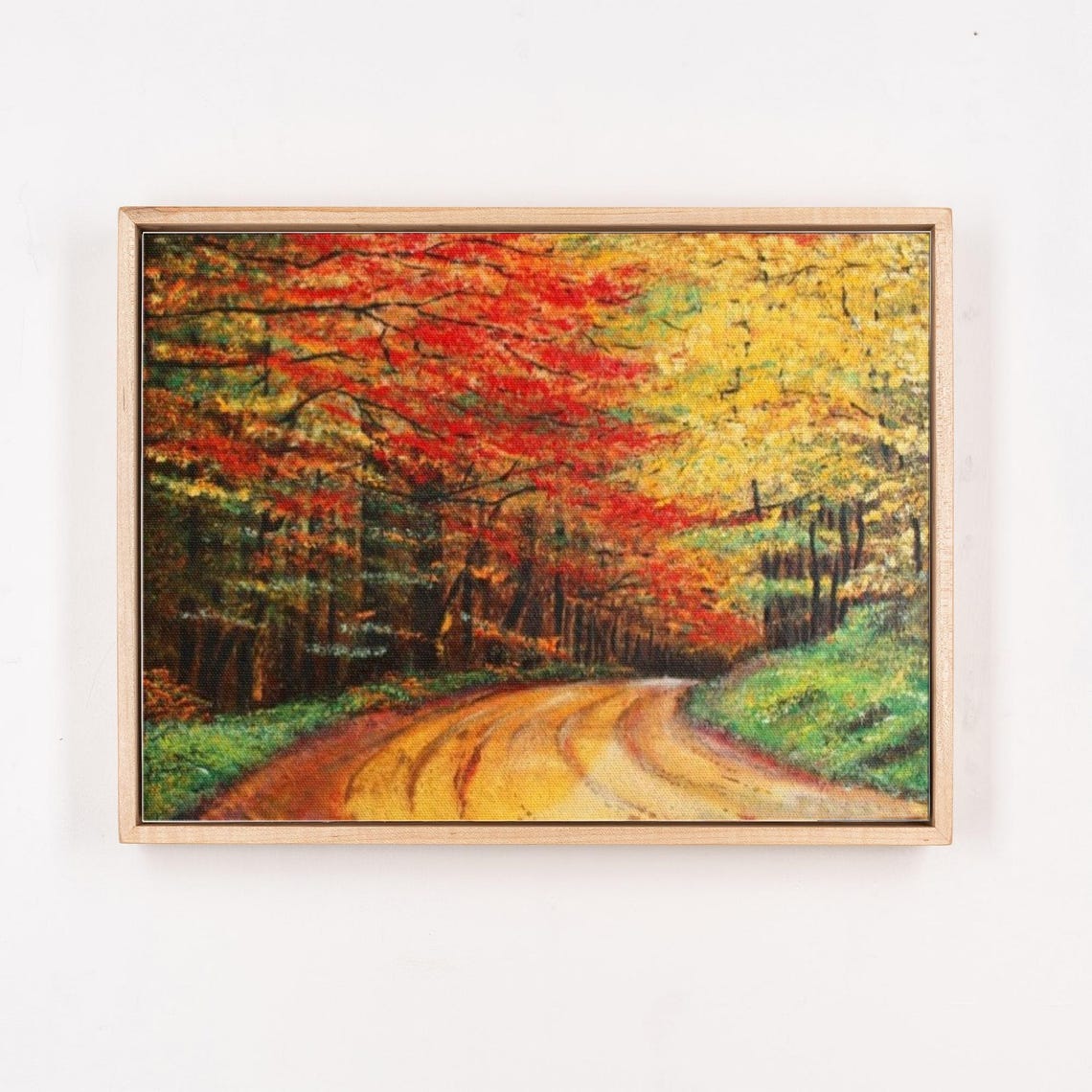 Forest Road Oil Painting Look Decorative Wall Art Nature Wall Decor Nature Wall Decor Landscape Wall Table - Image 4
