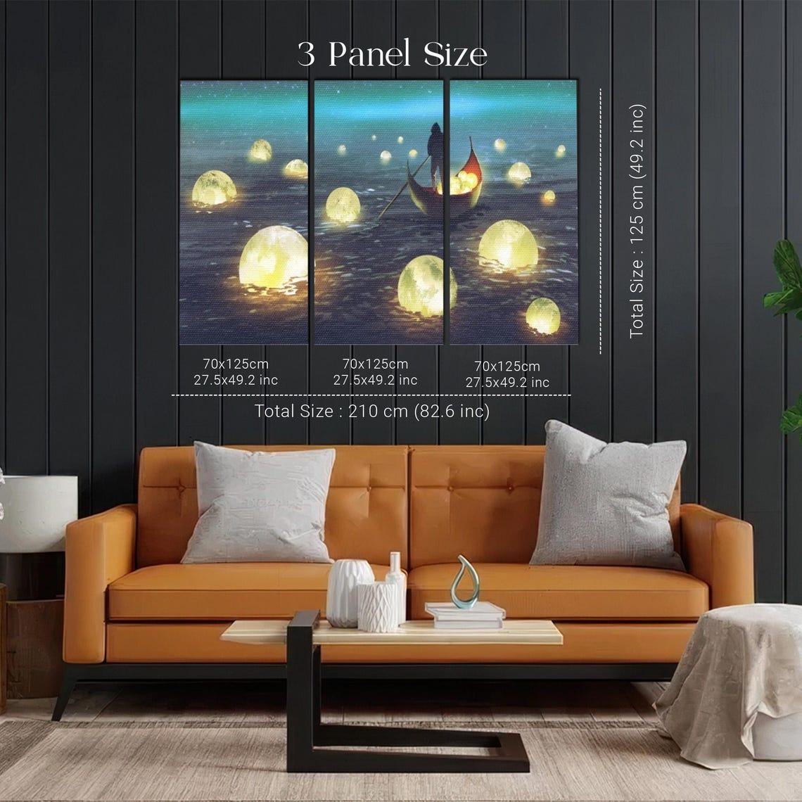 The Man Who Collects The Fallen Moons Oil Painting Style Decorative Wall Art Nature Wall Decor Nature Art - Image 2