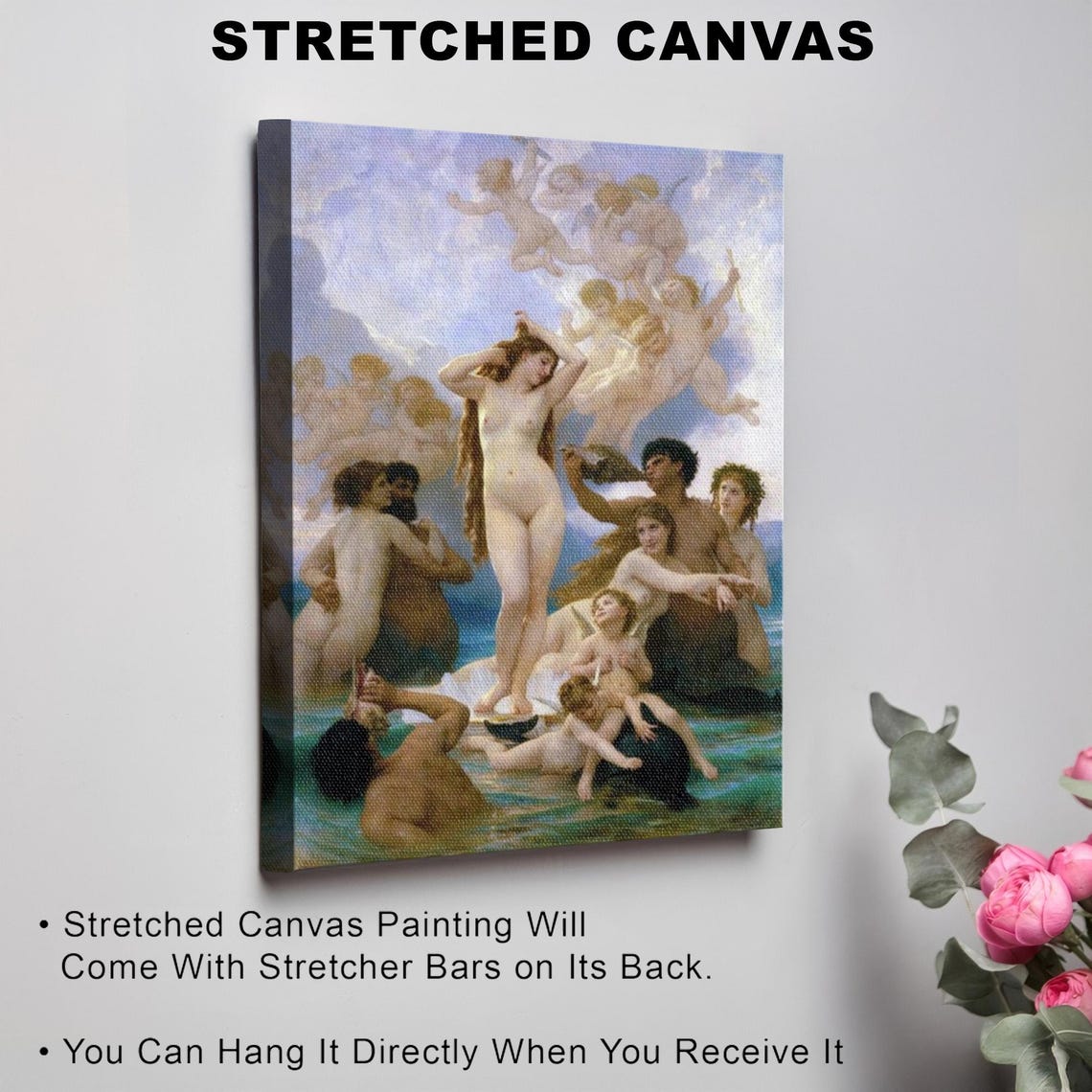 Bouguereau The Birth Of Venus Classic Art Reproduction Poster - Image 3