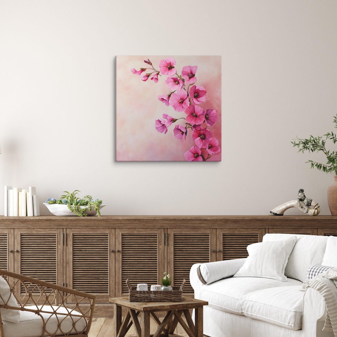 Diascia Flower Print Pink Wall Art Pink Flower Painting Print Diascia Art Print Pink Twinspur Plant Wall Art - Image 3