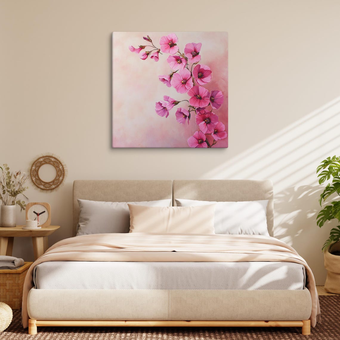 Diascia Flower Print Pink Wall Art Pink Flower Painting Print Diascia Art Print Pink Twinspur Plant Wall Art - Image 2