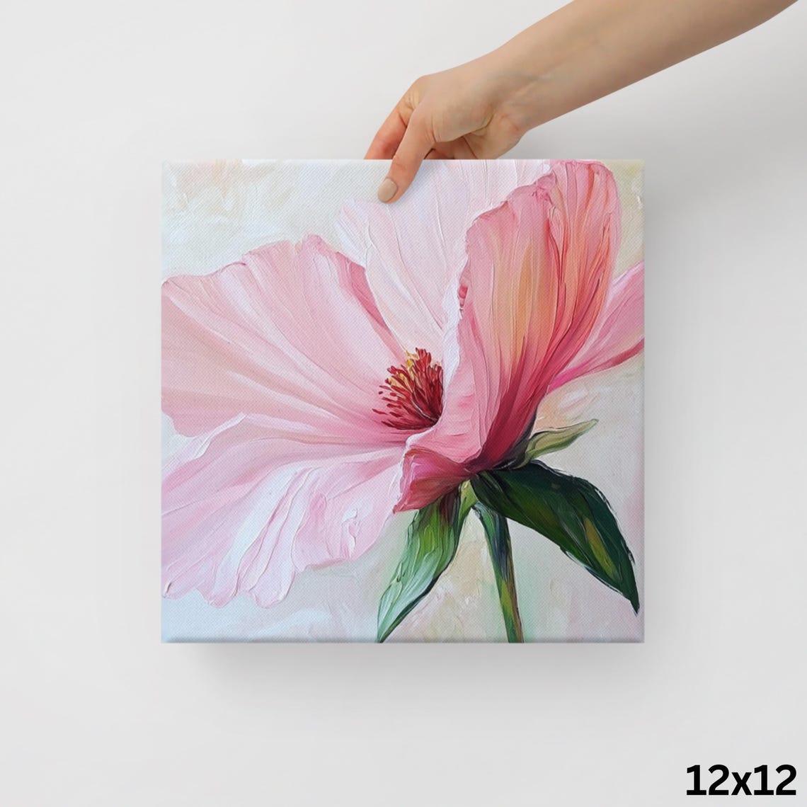 Pink Flower Wall Art Flower Painting Print Pink Flower Art Nature Wall Art Flower Wall Art Living Room Art - Image 2