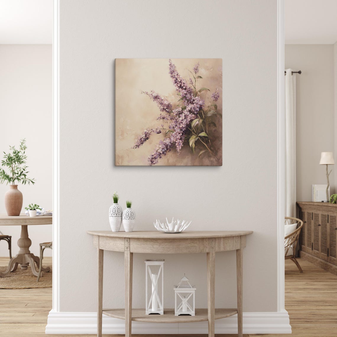 Lavender Lilac Clusters Vintage Botanical Floral Art Wall Poster - Image 3