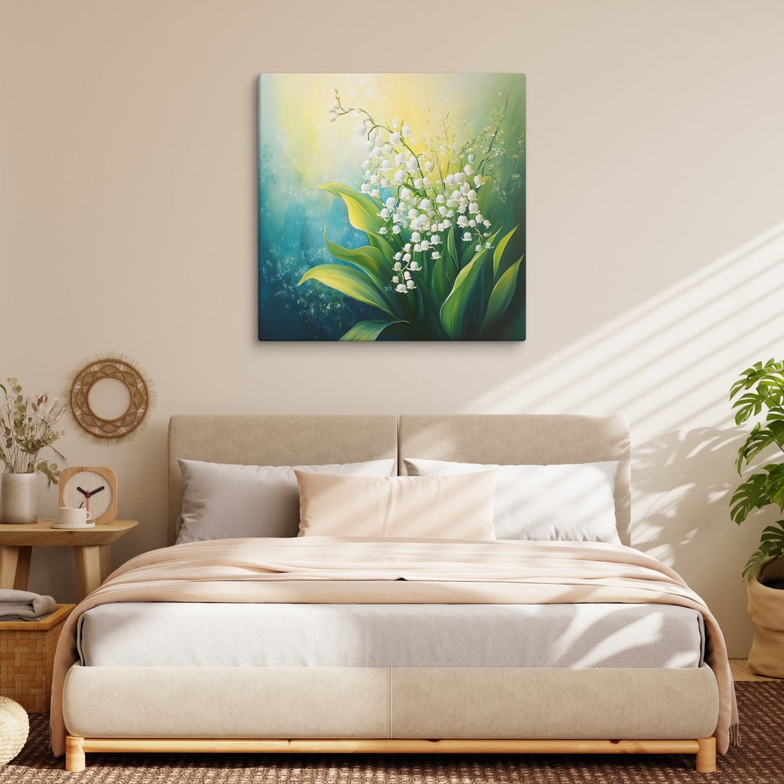 Lily Of The Valley Print Large Painting Print Flower Wall Art Nature Art Lily Of The Valley Painting Print Plant Art - Image 5
