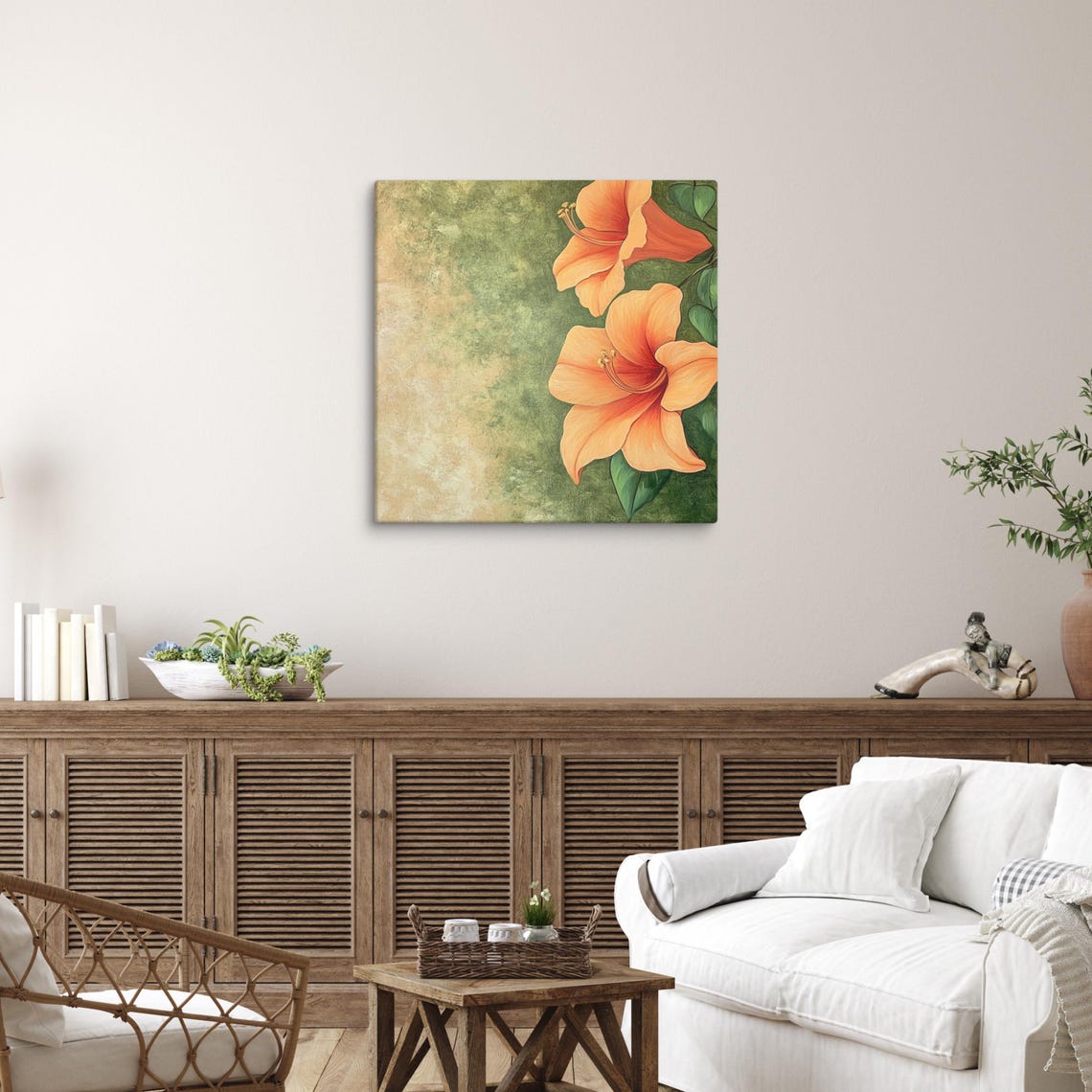Trumpet Vine Flower Print Trumpet Vine Art Trumpet Vine Flower Flower Wall Art Trumpet Vine Plant Painting Print - Image 5