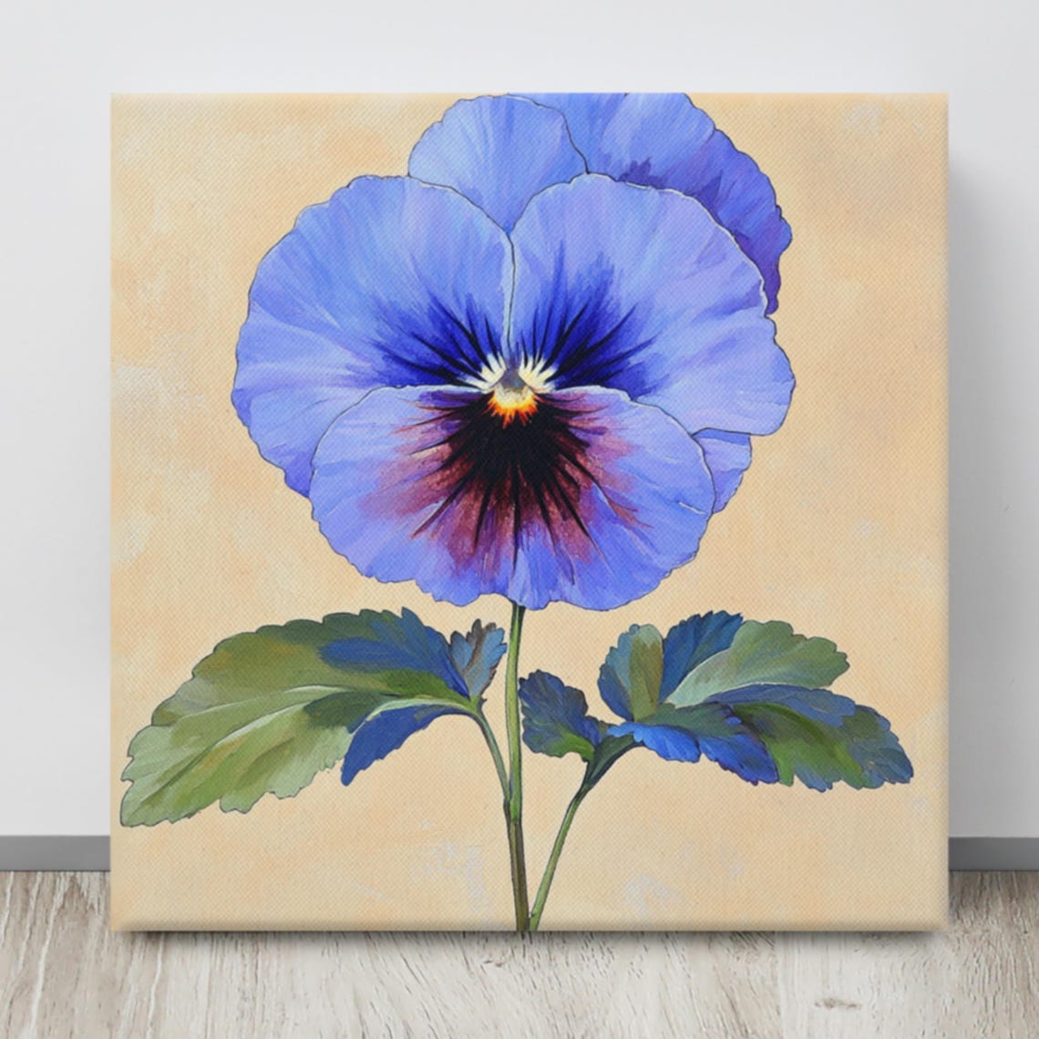 Blue Pansy Flower Print Flower Wall Art Pansy Painting Print Garden Art Print Pansy Gifts Garden Gifts Wall Art - Image 5