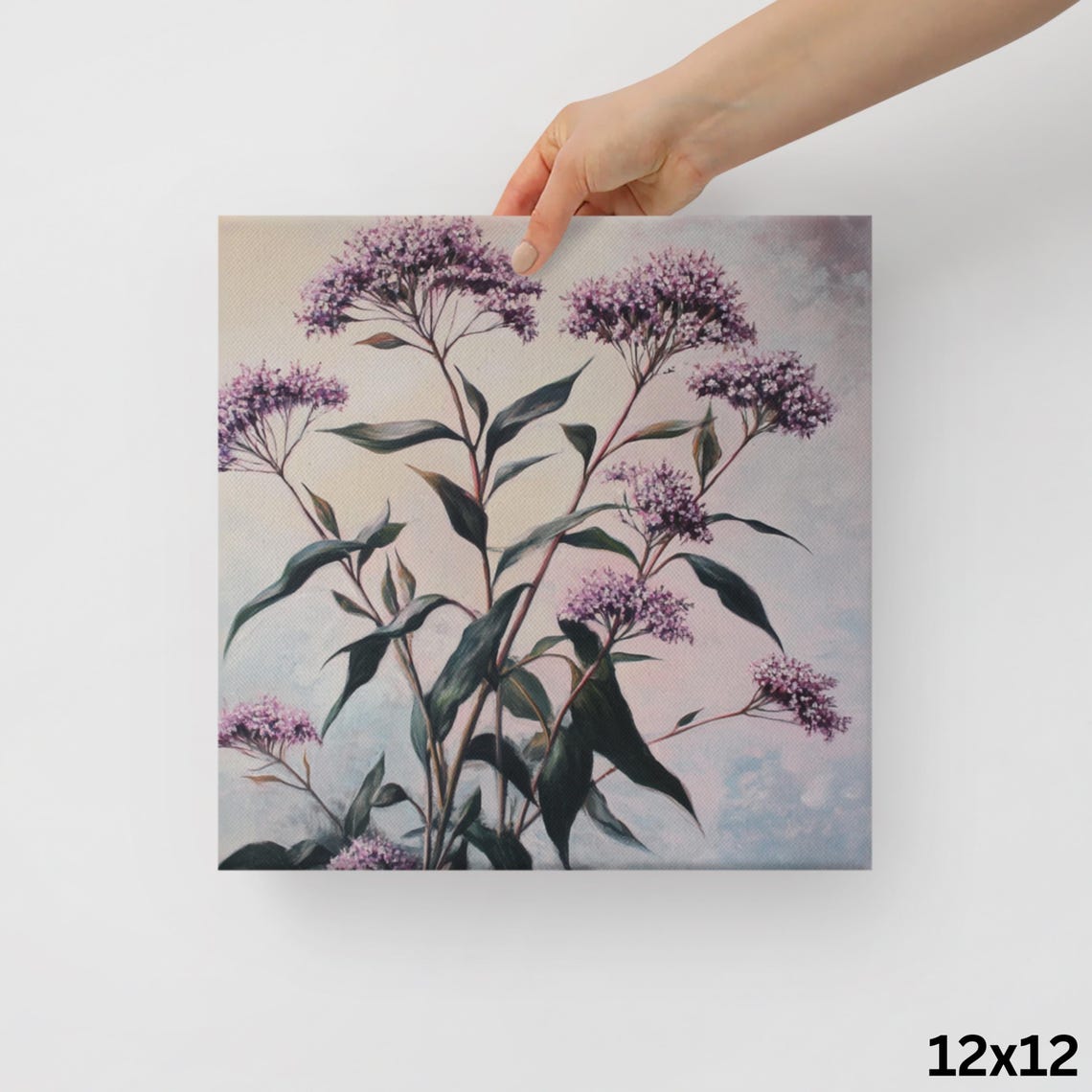 Purple Eupatorium Wildflowers Botanical Floral Painting Art Poster - Image 2