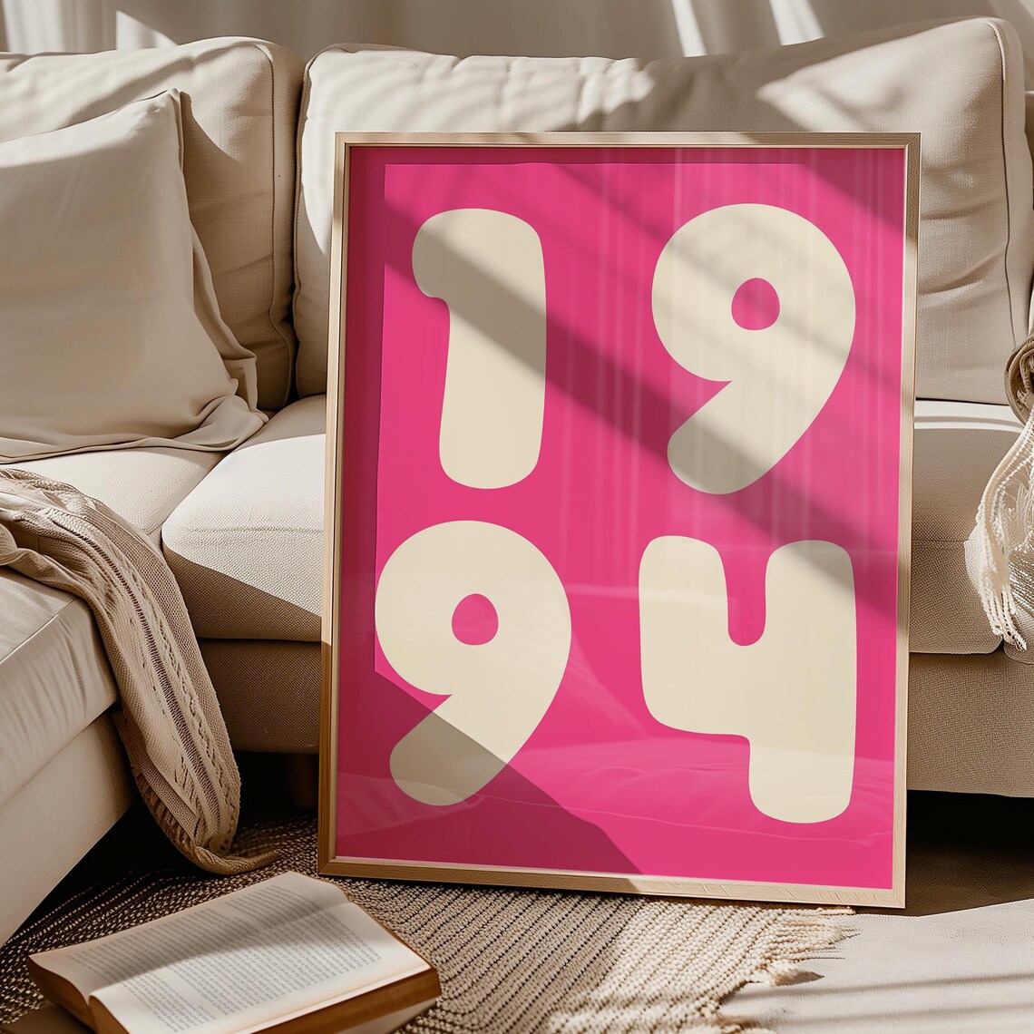 Custom Year Retro Poster, Personalized Birthday Gift