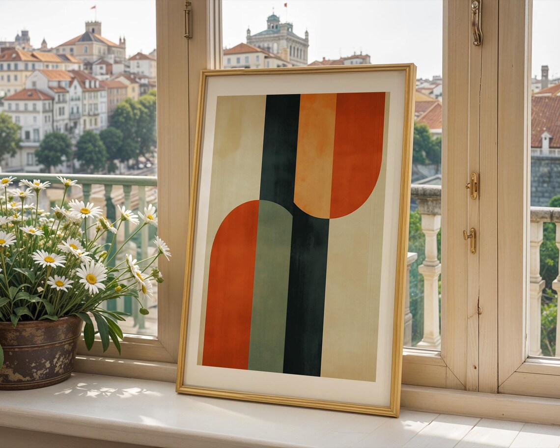 Geometric Abstract, Modern Minimalist Decor Poster