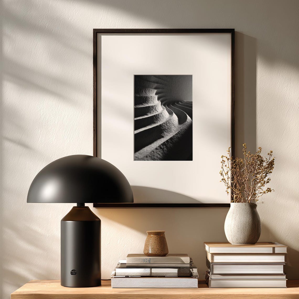 Black And White Abstract Print Modern Wall Art