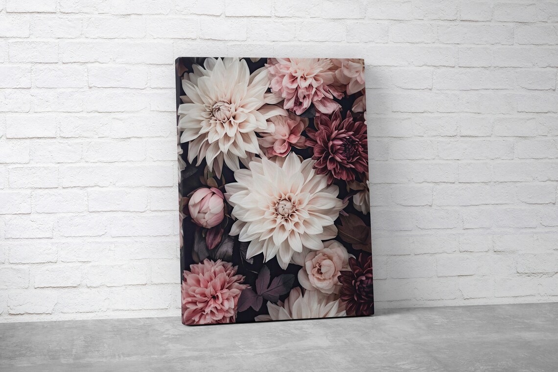 Dahlia Flower, Contemporary Floral Art Print - Image 2