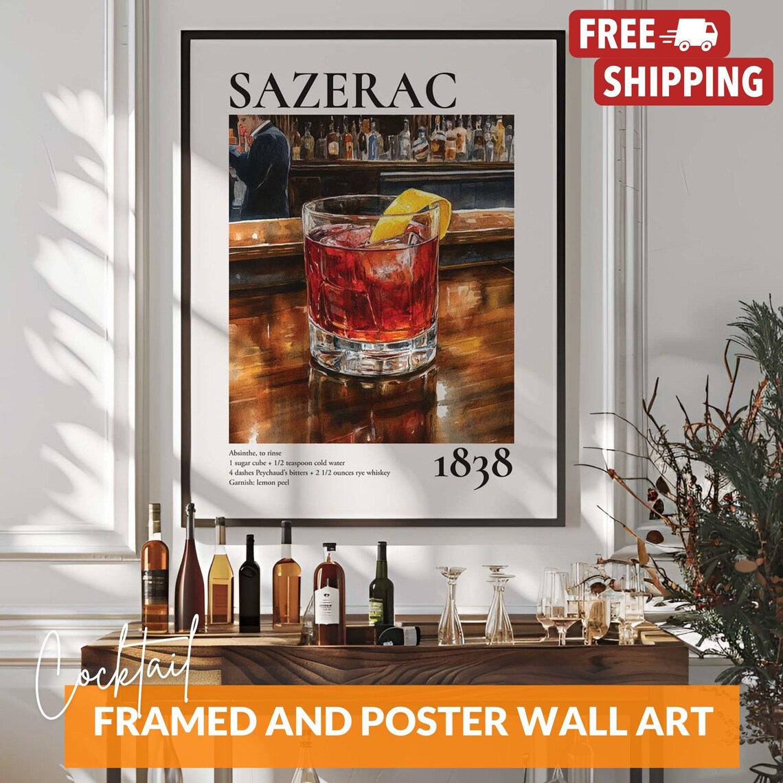 Classic Cocktail - Contemporary Travel Poster