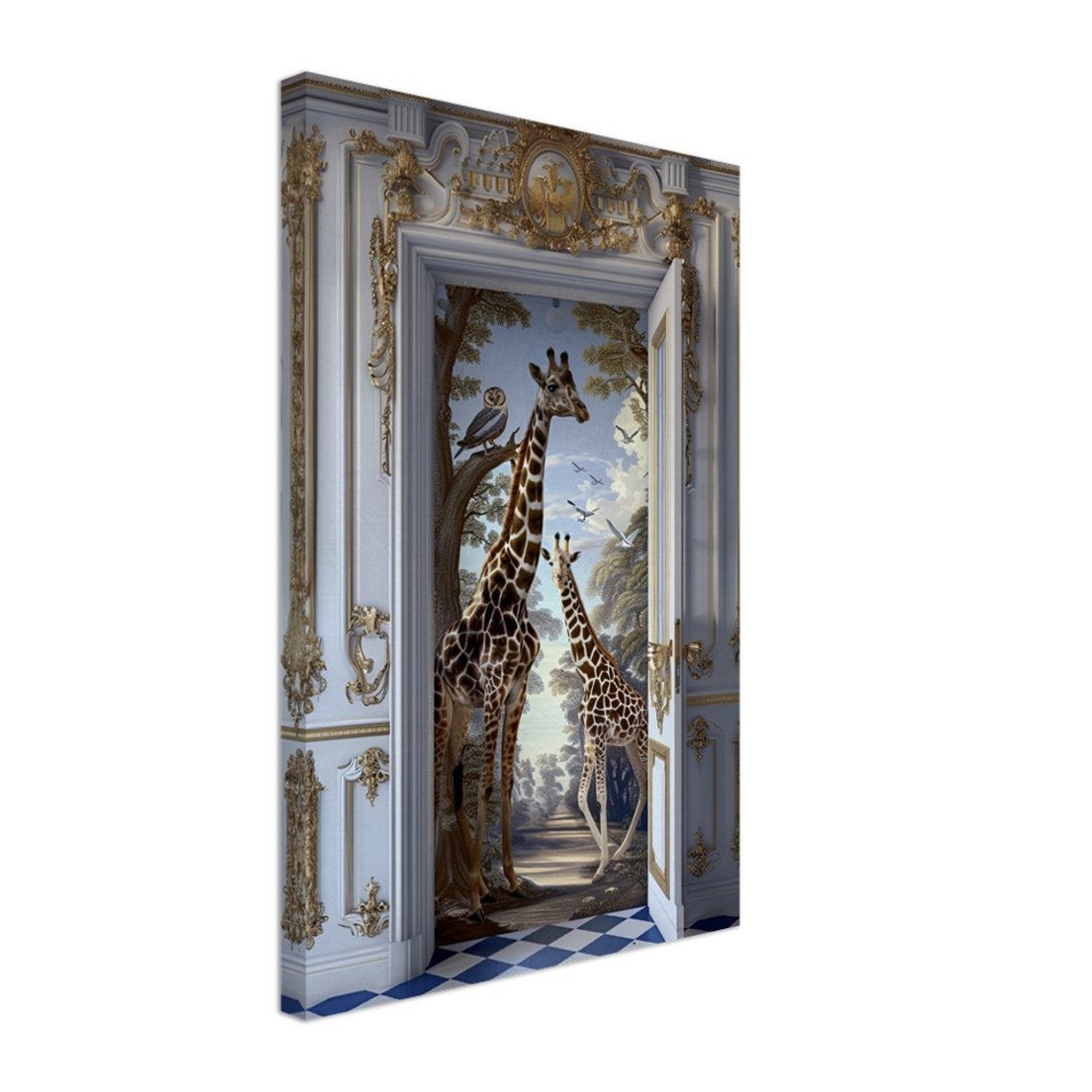 Giraffes Wall Art Print, Quirky Home Decor - Image 2