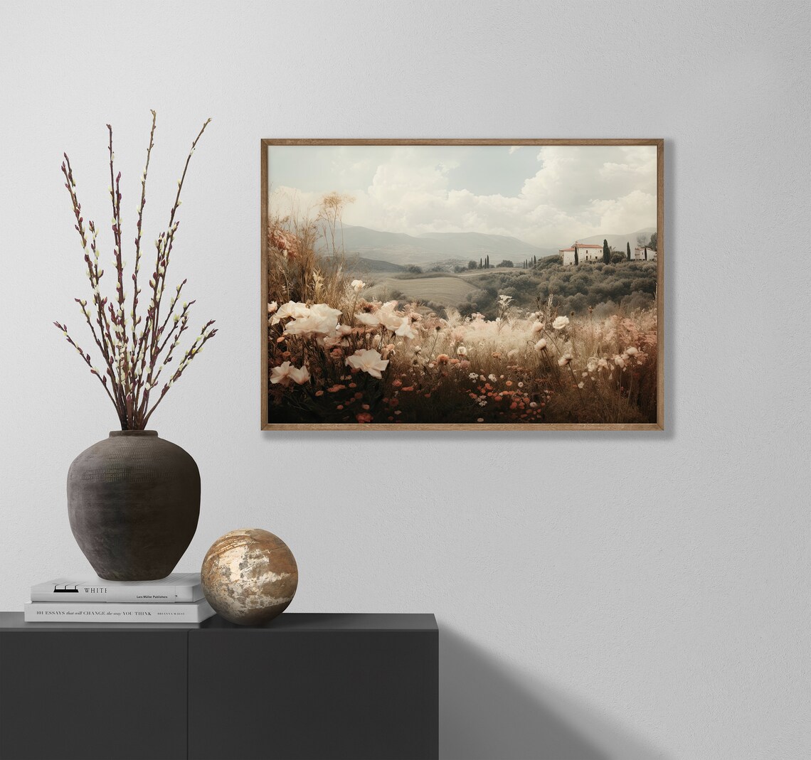 Vintage French Countryside Serene Landscape Art Print - Image 2
