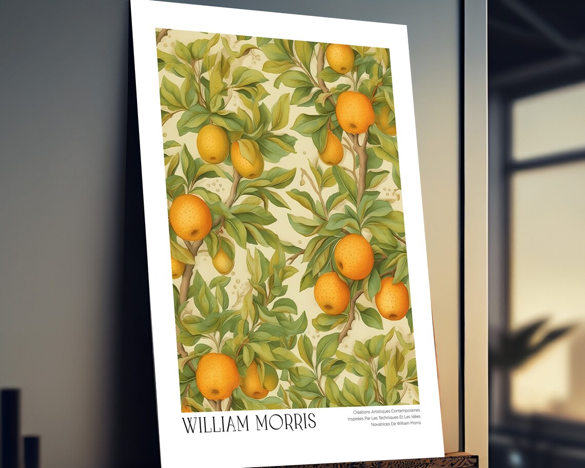 William Morris Botanical Pear Tree Poster, Floral