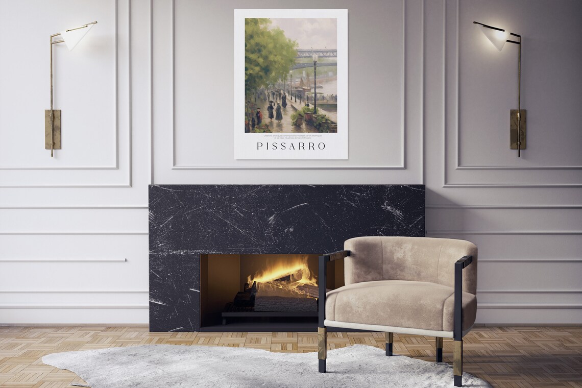 Pissarro Waterfront Retro Travel Poster - Image 2