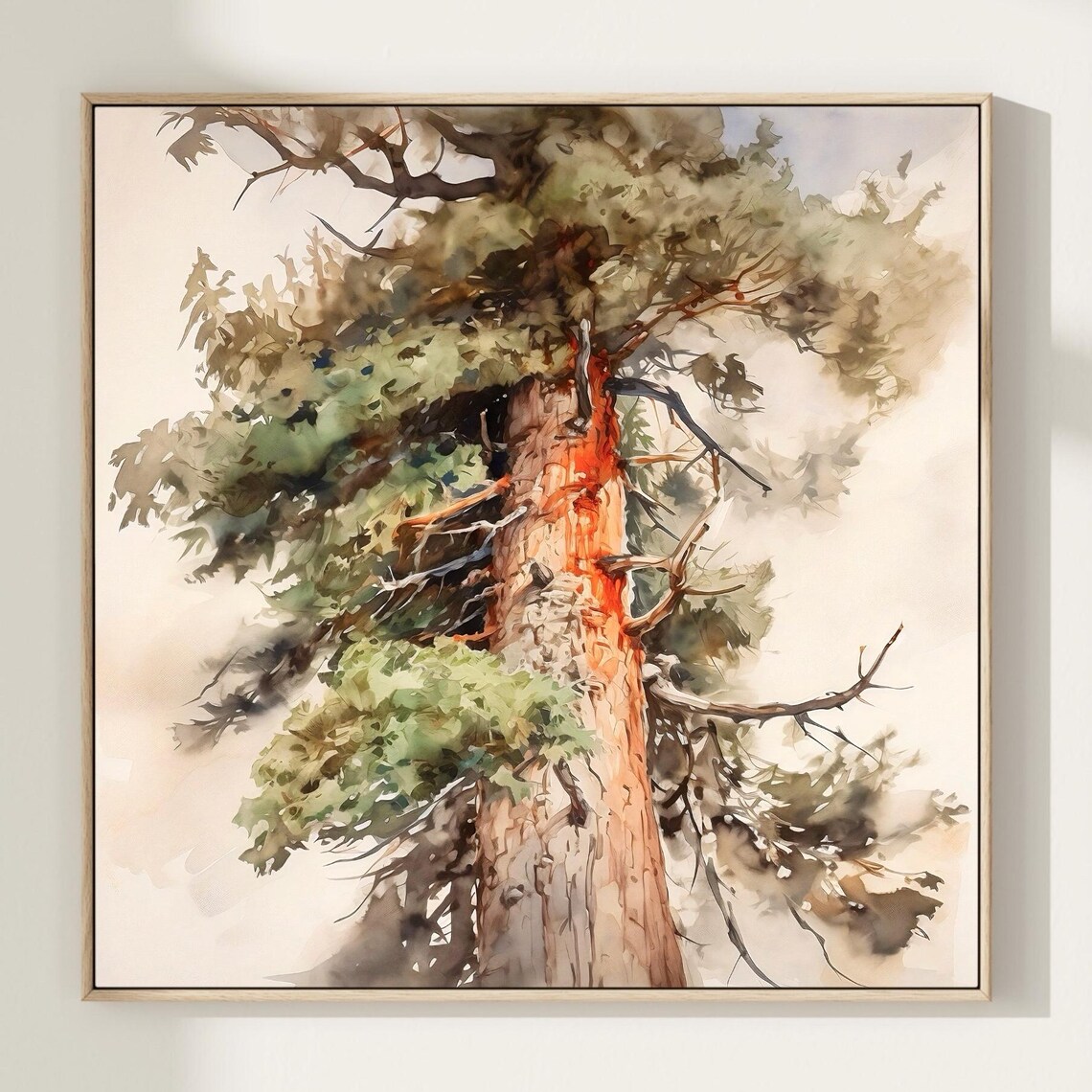 Redwood National Park Travel Poster, Watercolor Art
