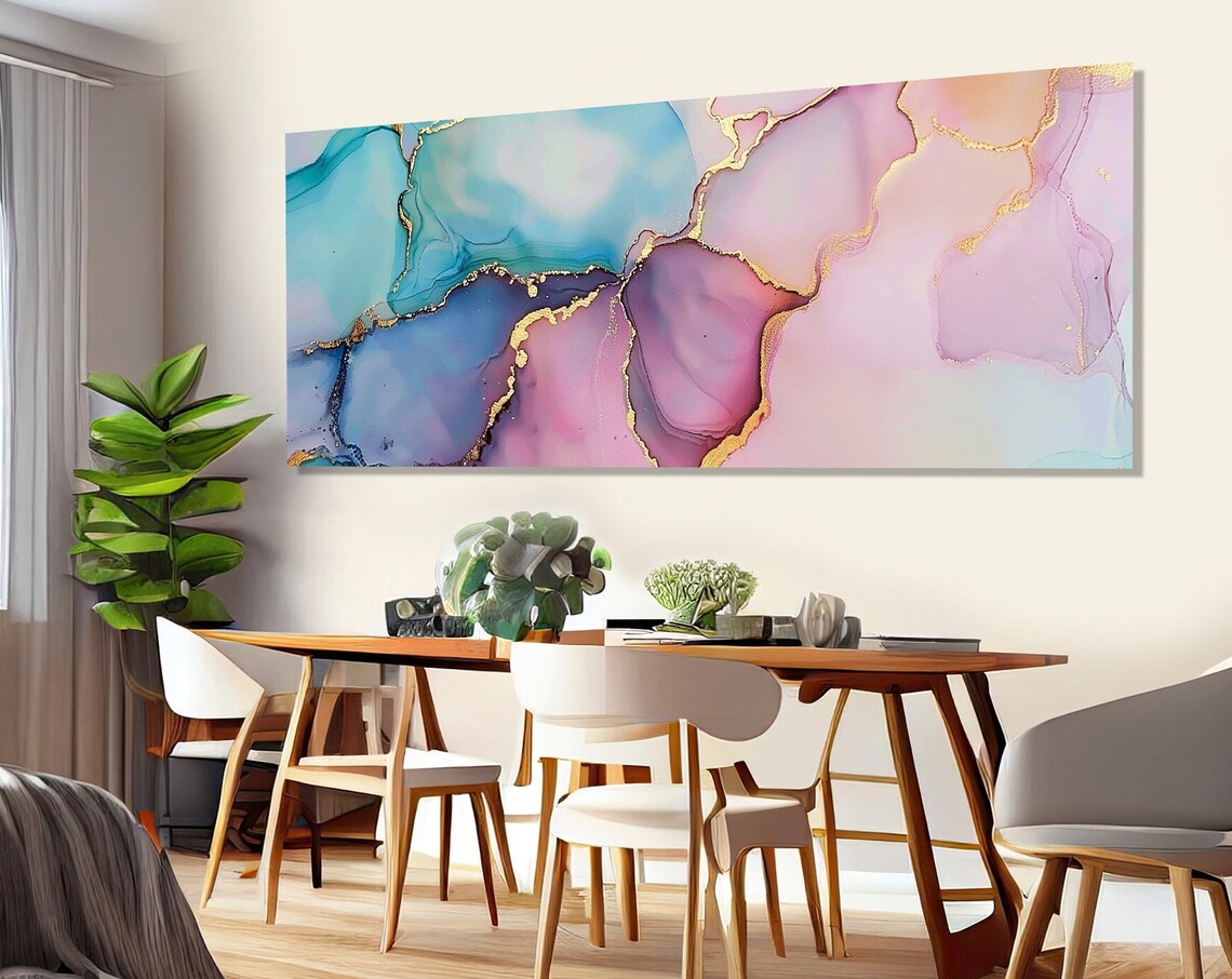 Abstract Marble Painting, Contemporary Wall Art