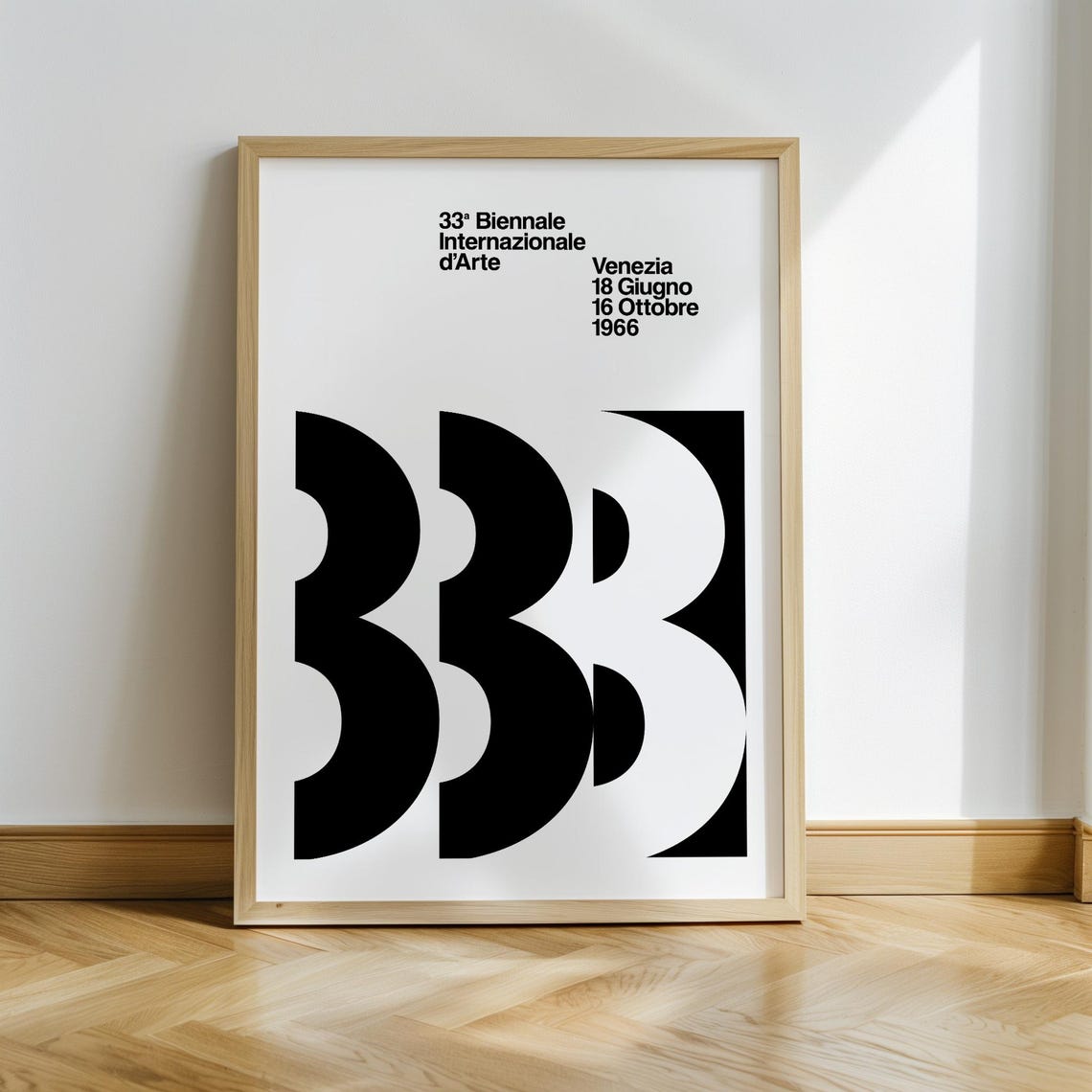 Massimo Vignelli Venice Biennale 1966 Graphic 333 Art Poster - Image 2