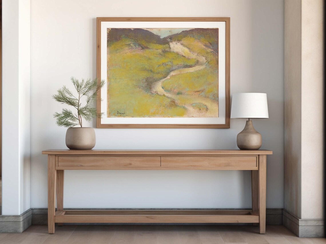 Vintage Edgar Degas Painting Pathway In A Field By Edgar Degas Wall Art Decor Classic Fine Art Instant - Image 4