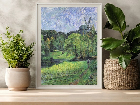 Paul Gauguin The Queens Mill Print Impressionist Painting Gift Rustic Country Print Wall Art