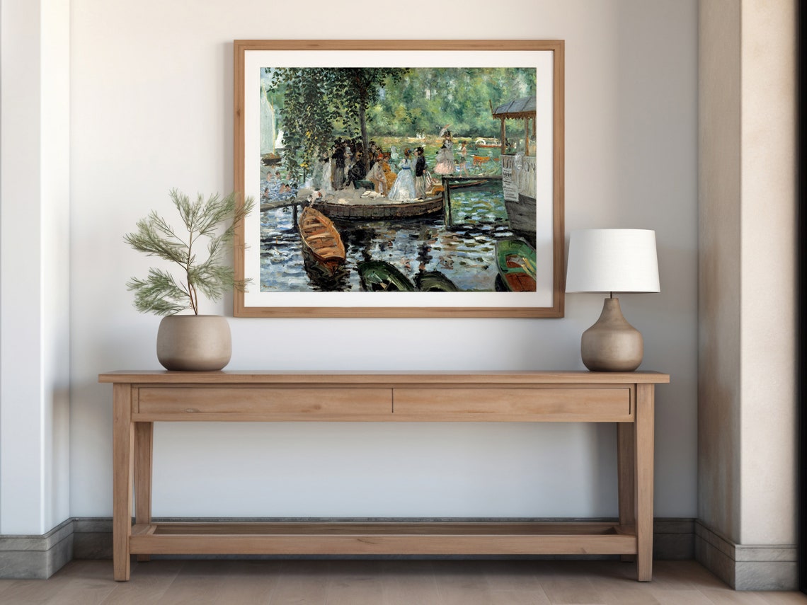 Renoir La Grenouillere Boats Bathing Riverside Impressionist Poster - Image 4