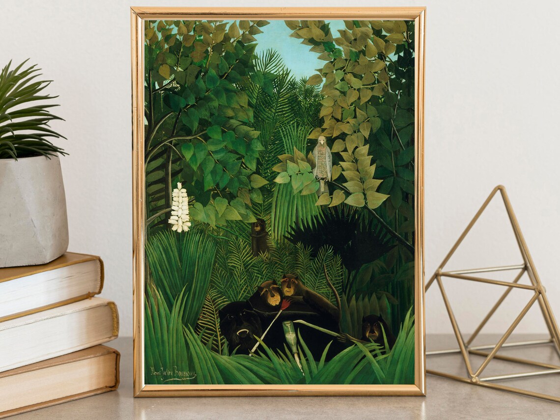 Henri Rousseau Merry Jesters Jungle Landscape Print - Image 5