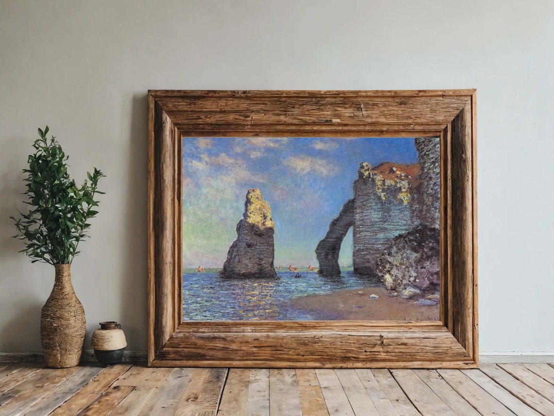 Claude Monet The Manneporte Etretat Famous Sea Arch Coastal Print
