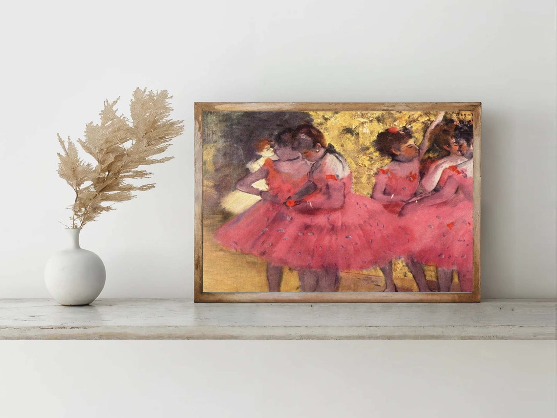 Edgar Degas Pink Dancers Four Ballerinas in Pink Tutus Poster - Image 7