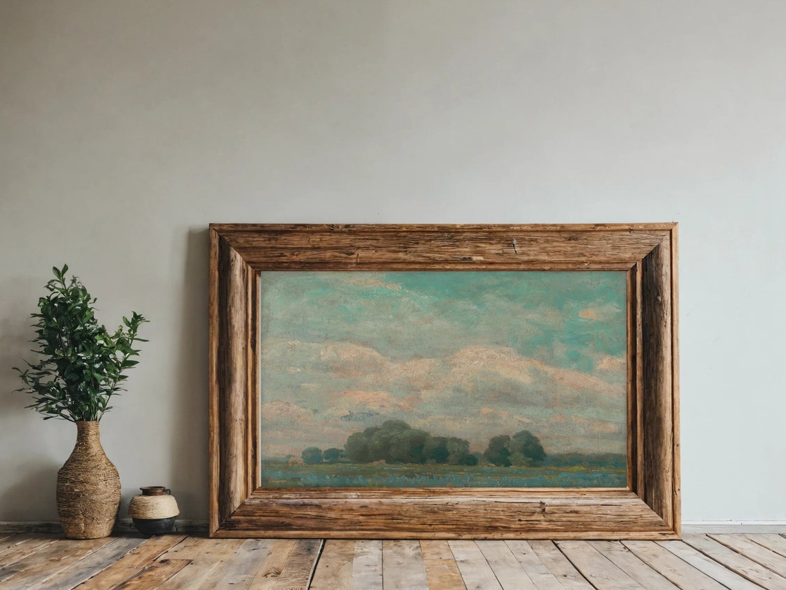Cloudy Sky Study Vintage Impressionist Countryside Art Poster - Image 7