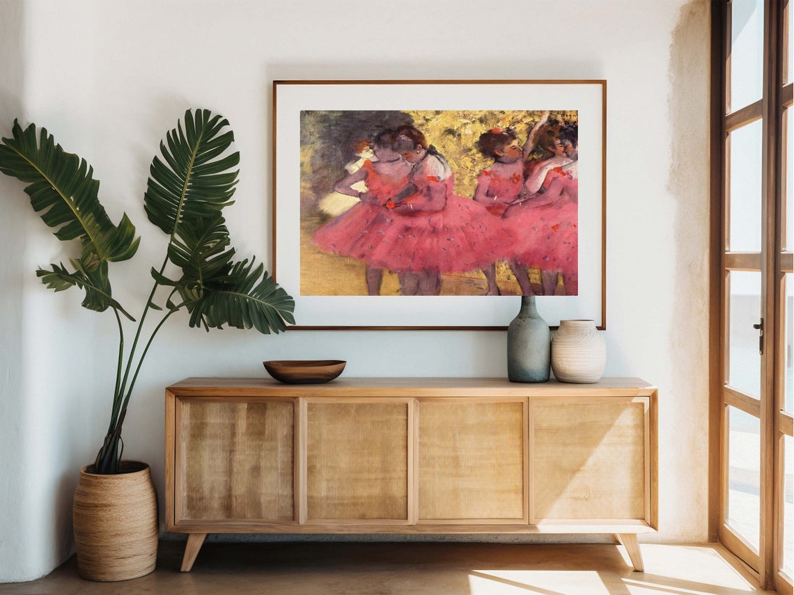 Edgar Degas Pink Dancers Four Ballerinas in Pink Tutus Poster - Image 8