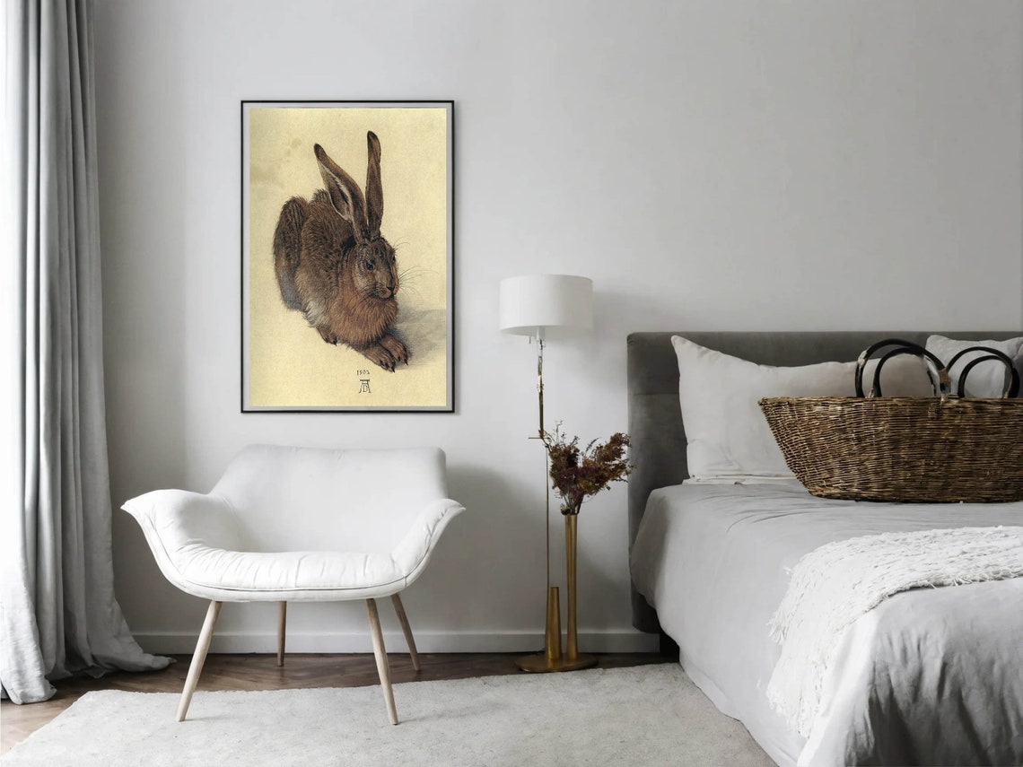 Albrecht Durer Young Hare 1502 Detailed Watercolor Study Poster - Image 8