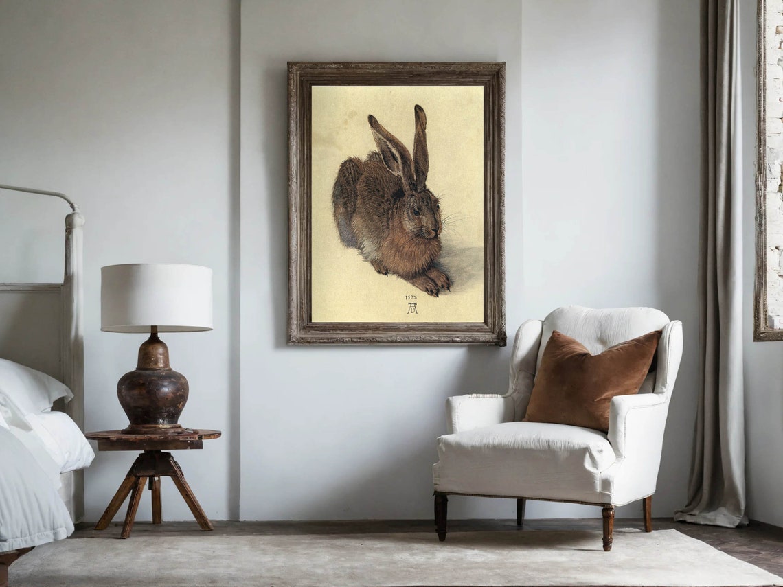 Albrecht Durer Young Hare 1502 Detailed Watercolor Study Poster - Image 3